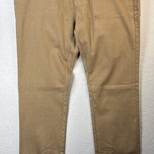 NWT Johnnie O Terry Pants Men's 35 x 34 Brown Khaki Stretch‎ 5 Pocket MSRP $178